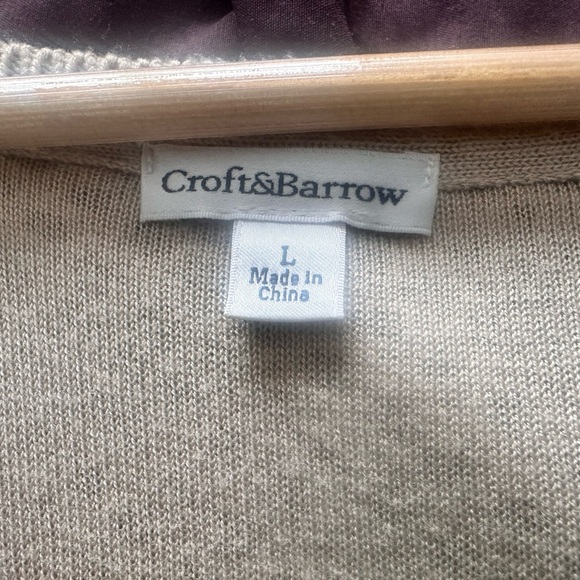 Croft & Barrow open knit long sleeve color block sweater size Large - Picture 11 of 12